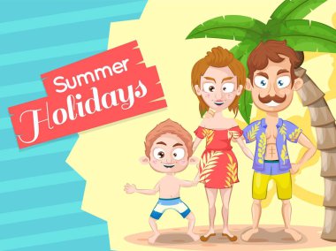 Aile ile yaz tatili arka plan