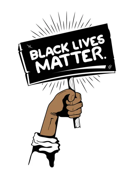 Cartel Protesta Con Texto Vidas Negras Importan — Vector de stock