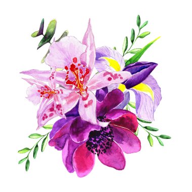 Çiçekler suluboya resim. El ile kompozisyon. Anneler günü, düğün, doğum günü, Paskalya, Sevgililer günü. Bahar. Yaz.