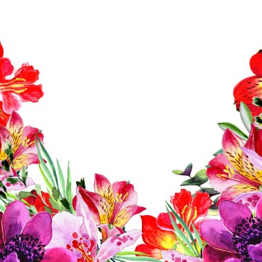 Suluboya düğün davetiyesi, Tasarım çiçek, çiçek öğeleri metin, suluboya arka plan için arka plan ile. Çerçeve. Resimde beyaz suluboya tarzında.