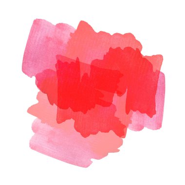 Kırmızı mavi suluboya ile leke dokulu arka plan DIY elle çizilmiş.