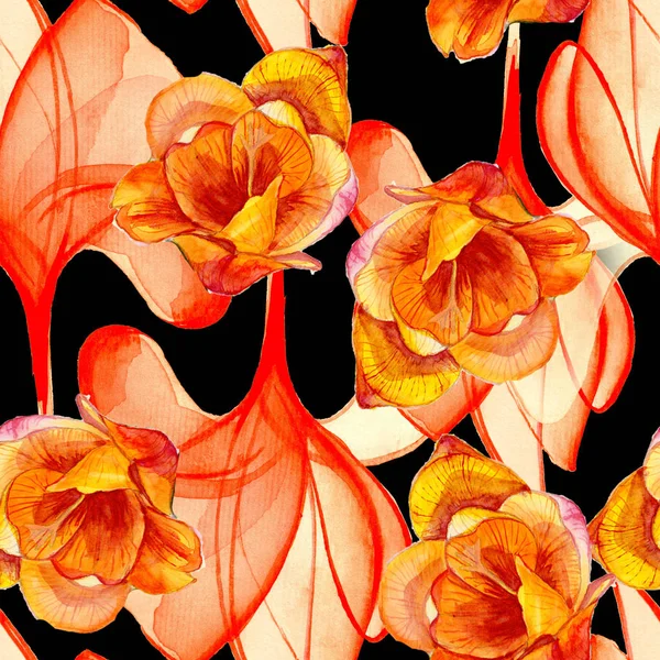 Naadloze patroon, aquarel tekenen. Mooie bloemen, abstractie. Decor basis — Stockfoto