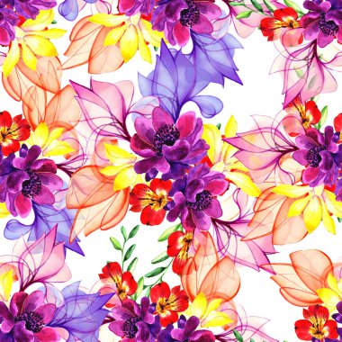 Güzel arka planını renklendirin. Suluboya çizimler. Sulu boya çizim moda suluboya. Sorunsuz arka plan deseni. Yazdırma doku ile kumaş duvar kağıdı. -İllüstrasyon