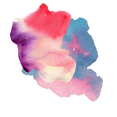 Suluboya, lekeleri, leke, sıçraması. Sulu boya seti. Soğuk, mavi, pembe renk. çizimler