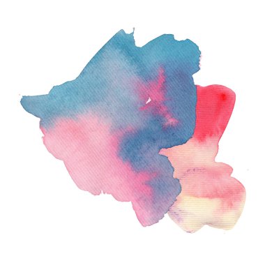 Suluboya, lekeleri, leke, sıçraması. Sulu boya seti. Soğuk, mavi, pembe renk. çizimler