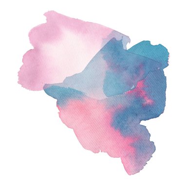 Suluboya, lekeleri, leke, sıçraması. Sulu boya seti. Soğuk, mavi, pembe renk. çizimler