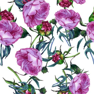 Suluboya. Dikişsiz duvar kağıdı. Çiçek şakayık. Çiçek deseni. Temel