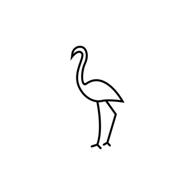 Flamingo simge vektör şablonu-Sign