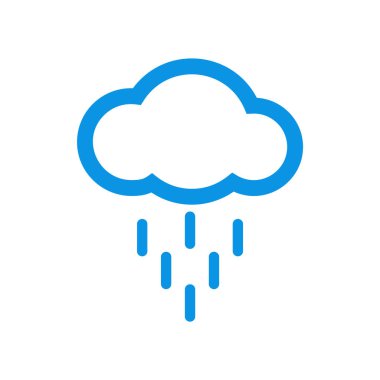 Bulut simge hattı-vektör mavi