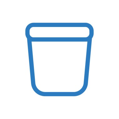 Çizgi sanat alışveriş sepeti simgesi-vektör mavi