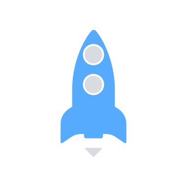 Roket düz simge vektör