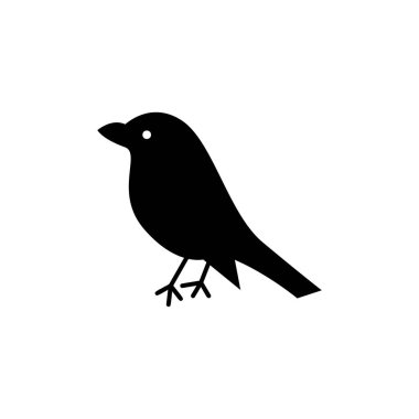 Kuş simgesi düz. Kuş vektör işareti sembolü Illustration-vektör