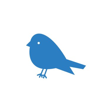 Kuş simgesi düz. Kuş vektör işareti sembolü Illustration-vektör