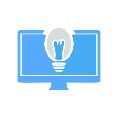 Dijital fikirler düz simge vektör