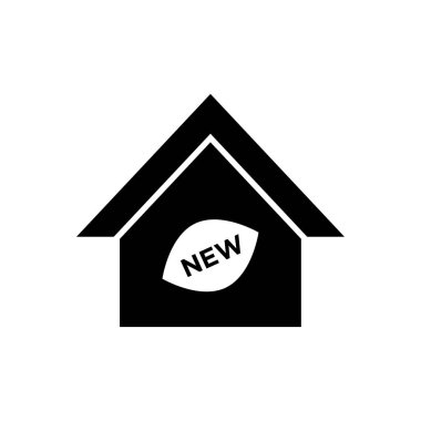 Yeni tabela vektör ile bir etiket ile bir ev