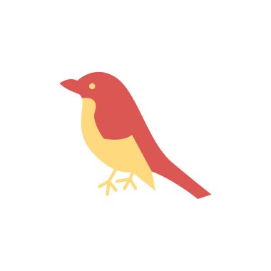 Kuş simgesi düz. Kuş vektör işareti sembolü Illustration-vektör