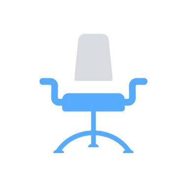 Modern ofis koltuğu simgesi-düz vektör