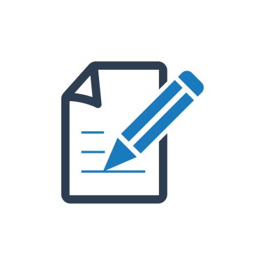 Not simgesi yazma-beyaz arka planda siyah