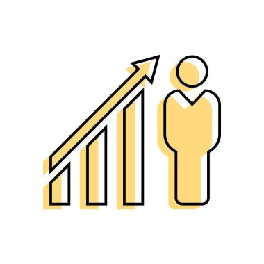 İşadamı finansal büyüme simgesi-vektör