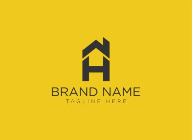 H Letter Emlak logo tasarım-gayrimenkul logosu