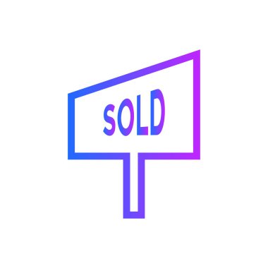 Satılan işareti simgesi vektör