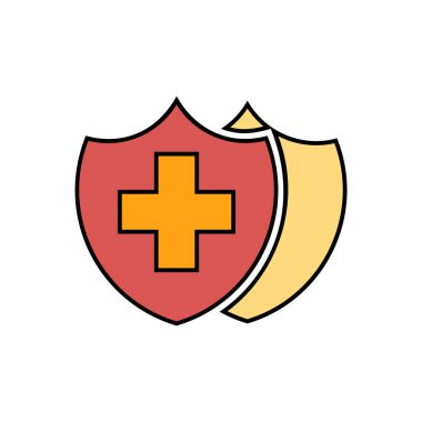 Tıbbi sağlık koruma simgesi-vektör