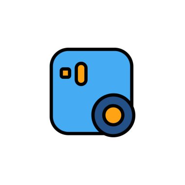 Beyaz kamera simgesi vektör