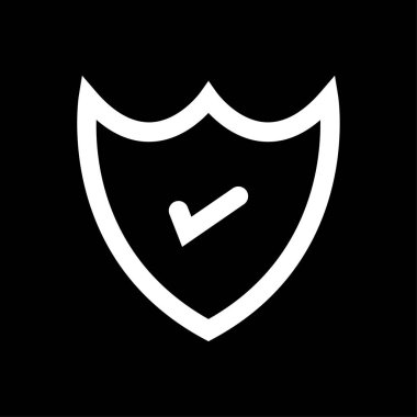 Onay işareti çizgi sanat simgesi-doğrusal simge vektör-beyaz