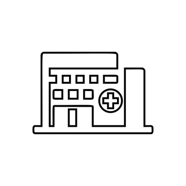 Hastane Binası simgesi-vektör