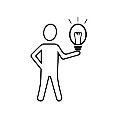 İş fikirleri simge vektör-doğrusal simge siyah