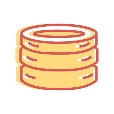 Para simgesi doğrusal dolgu. Jeton işareti vektörü