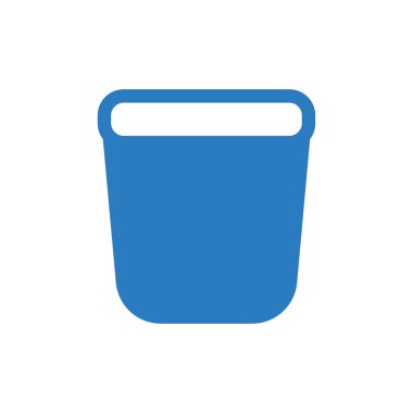 Glif alışveriş sepeti simgesi-vektör mavi