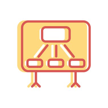 Eğitim panosu minimal tek doğrusal dolgu simgesi-vektör