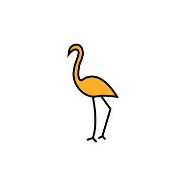 Flamingo simge vektör şablonu-Sign