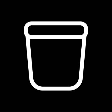 Çizgi sanat alışveriş sepeti simgesi-vektör beyaz