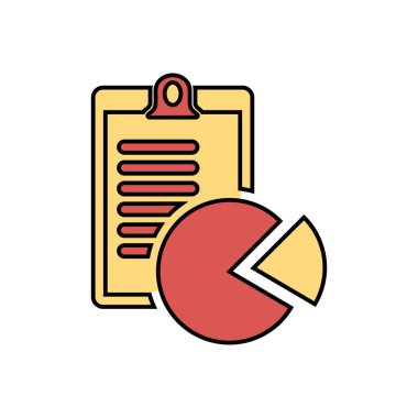 İş raporu simge vektörü-belge analizi