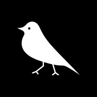 Kuş simgesi düz. Kuş vektör işareti sembolü Illustration-vektör