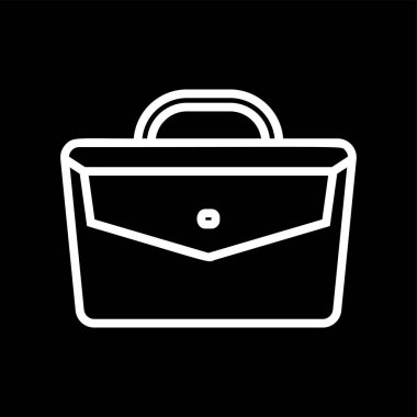 İş evrak çantası çizgi sanat simgesi-vector