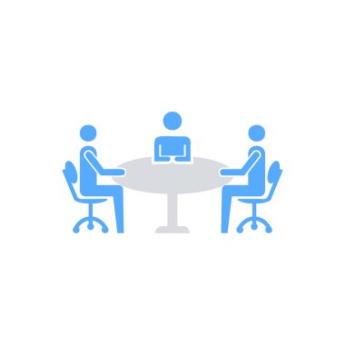 iş konuşma basit simgesi, vektör illüstrasyon