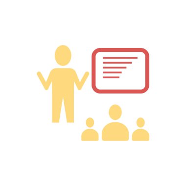 Öğretim Icon-öğrenci ile öğretmen-vektör illüstrasyon