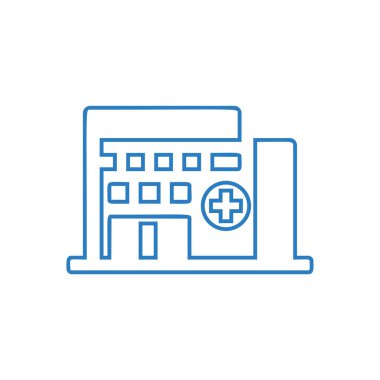 Hastane Binası simgesi-vektör