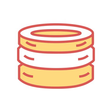 Para simgesi doğrusal dolgu. Jeton işareti vektörü