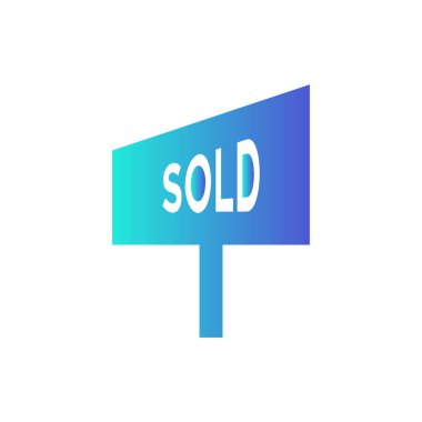 Satılan işareti simgesi vektör