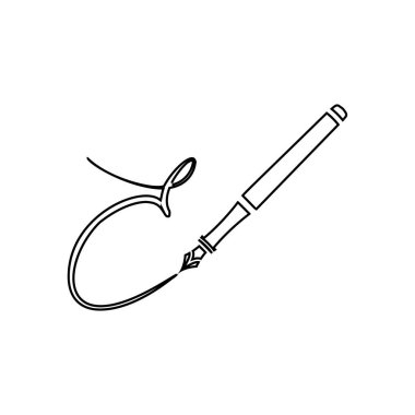 E-kalem simgesi, vektör Illustration. çizgi stili vektör