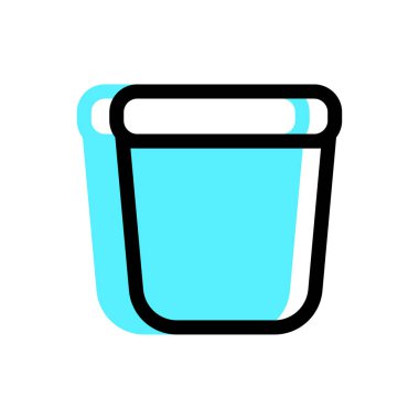 Doğrusal dolgu alışveriş sepeti simgesi-vektör