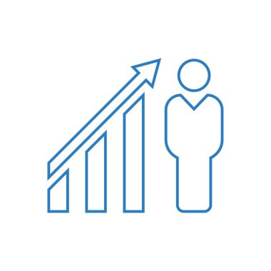 İşadamı finansal büyüme simgesi-vektör