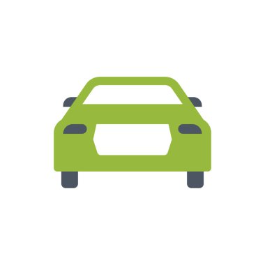 Araba simgesi-vektör illüstrasyon-düz tasarım