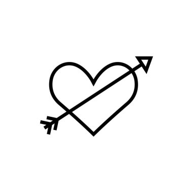 Düz aşk simgesi vektör