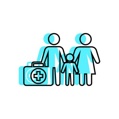 Sağlık sağlığı koruma simgesi-tıbbi sağlık sigorta simgesi-vektör