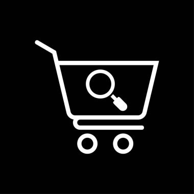 E-ticaret arama simgesi-sepet ve arama simgesi-beyaz